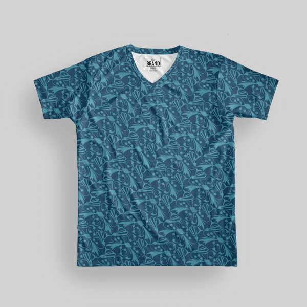 V-Neck-Half-Sleeve-T-shirt-Men-Front-600x600